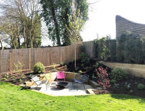 New Seating Area and Sleeper Wall